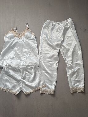 Lace Satin Lounge Set